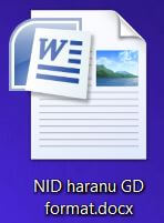 NID Haranu GD formate