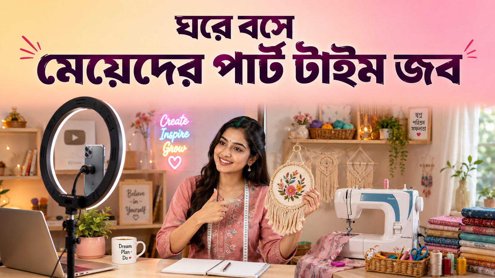 ঘরে বসে মেয়েদের পার্ট টাইম জব (Part time Jobs for Girls)